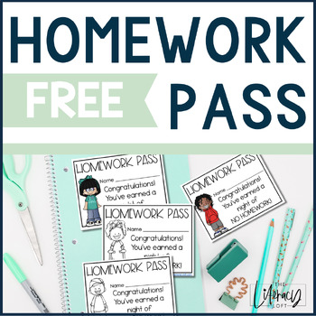 free printable homework passes