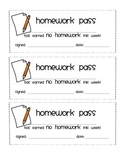 Homework Pass {FREEBIE}