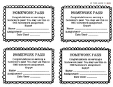 Homework Pass - FREEBIE