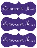 Homework Pass Printable