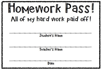 homework pass define