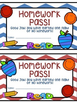 school homework pass