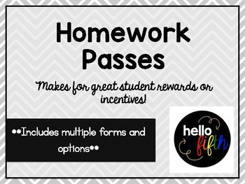 Preview of Homework Passes