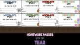 Homework Passes | Colorful Holiday Themed Passes for Full 
