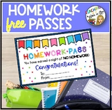 Homework Passes- Freebie