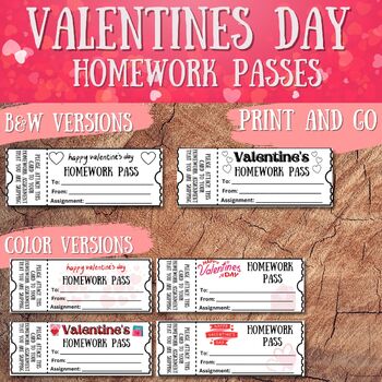 Homework Passes Valentine Themed By Happily Ever After Primary TPT   Original 9501691 1 