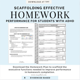 Homework Plan to Support Executive Function ADHD