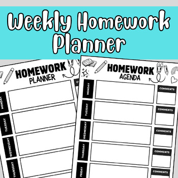 Preview of Homework Planner | Editable
