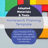 Homework Planning Template (Support Block)