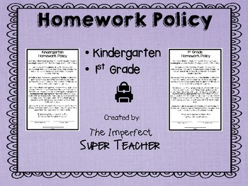 first grade homework policy