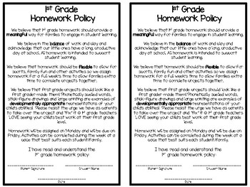new school homework policy