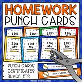 Homework Punch Cards - Perfect for Homework Folder