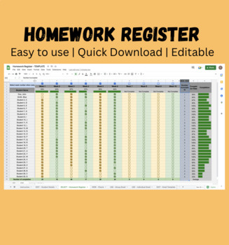 homework register template