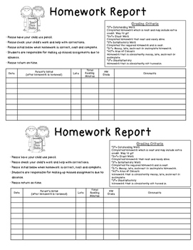 homework report meaning