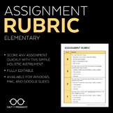 Assignment Rubric: Elementary