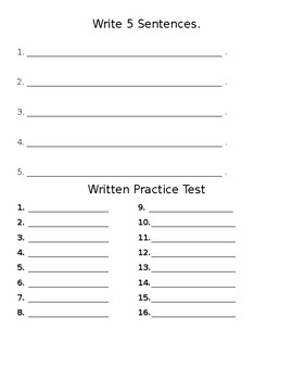 homework sentences 10