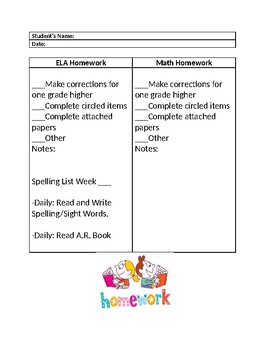 Preview of Homework Sheet