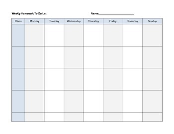 Homework Sheet Tracker by The Counselor | TPT