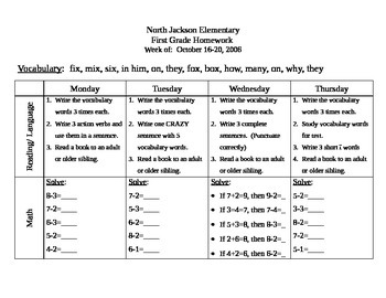 Preview of Homework Sheet for the week