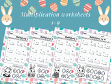 Homework Sheets Multiplication Table from 1 to 9 ( Easter )