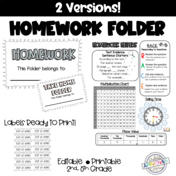 Preview of Homework/ Take Home Folder *New!*