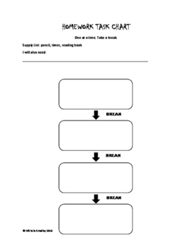 Preview of Homework Task Chart