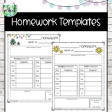 Homework Template - Generic & Seasonal Designs