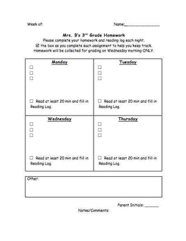 Preview of Weekly Homework Template, Editable Homework Cover Page, Homework Packet Cover