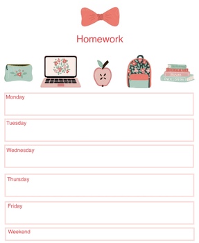 Homework Organizer - Fill Online, Printable, Fillable, Blank
