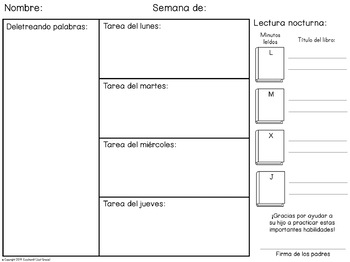 homework in spanish tarea