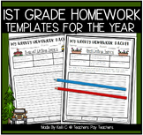 Homework Packets Weekly Writing Reading Log & Spelling Act