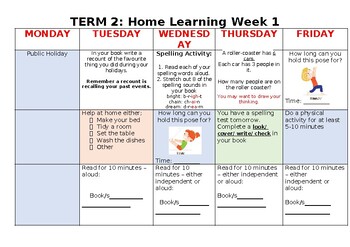 Preview of Homework Term 2