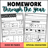Homework Through the Year for Early Childhood and Special Ed