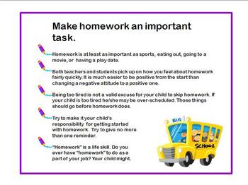 Homework strategies for parents