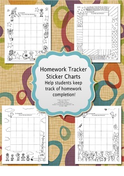 Preview of Homework Tracker Sticker Chart for French Class