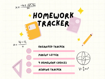 Preview of Homework Tracker for students