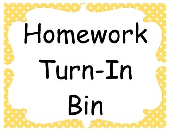 turn in homework definition