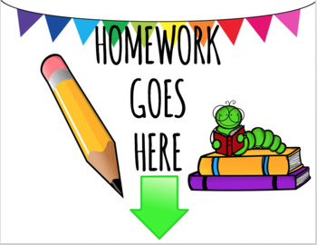 u turn in homework poster