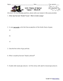 Homework Worksheets: States of Matter and IMFs - Set of 7 
