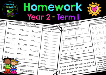 Preview of Homework - Year 2 - Term 1