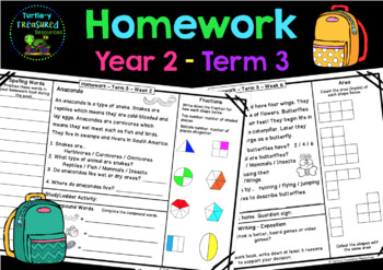 Preview of Homework - Year 2 - Term 3