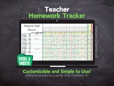 Teacher Homework and Assignment Tracker Digital - Excel & 
