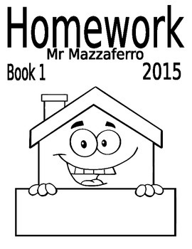 homework cover page for 1st grade