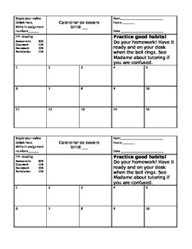 Preview of Homework collecting template