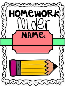 free homework folder cover