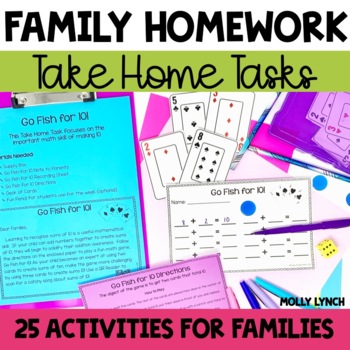 Preview of Homework for Families! 1st Grade Homework Includes English & Spanish Versions