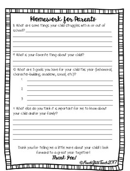 homework survey for parents