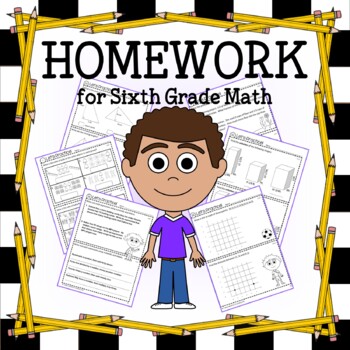 Preview of Homework for Sixth Grade Math - Answer Keys | Math Facts Fluency