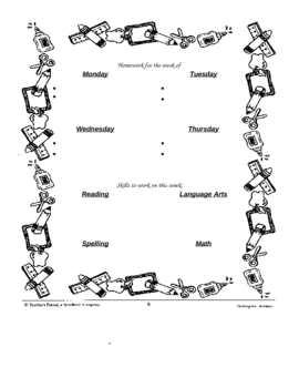 Preview of Homework guide/ study guide monthly themes-editable