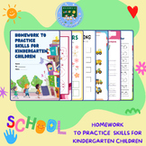 Homework to practice  skills for kindergarten children